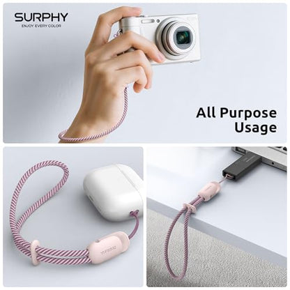 SURPHY 3 Pack Phone Wrist Strap, Phone Lanyard with Cellphone Tether Tab - color: Pink & Pink & Pink