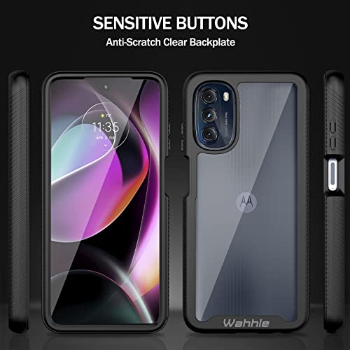 Compatible with Moto G 5G 2022 Case, Built in Screen Protector Full Body Shockproof Slim Fit Bumper Protective Phone Cover for G 5G 2022-Black/Clear - size: Moto G 5G 2022