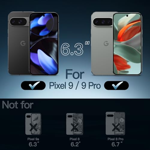 JETech Case for Google Pixel 9/9 Pro, Anti-Yellowing, Hazel | Shockproof Protection, Scratch Resistant Hard PC Back, Durable Transparent TPU Bumper - color: Hazel, size: Pixel 9/9 Pro