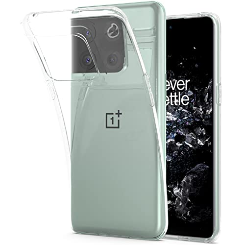 CoverON Designed for OnePlus 10T Case Clear, Slim Crystal Clear TPU Rubber Flexible Soft Skin Cover Protective Sleeve Fit 1+ OnePlus 10T 5G Phone Case - Transparent