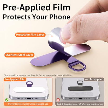 saxsion Lanyard for Phone, Self-Locking Phone Wrist Strap with 0.4mm Ultra-Thin Clip & 360° Hook, Anti-Drop and anti theft phone Strap (Purple) - color: Purple