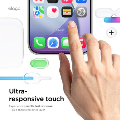 elago Tempered Glass Screen Protector for iPhone Air Clear | Case Friendly, 9H Surface Hardness, Anti-Fingerprint, Shatter-Proof, Scratch Protection, Bubble-Free - size: iPhone Air