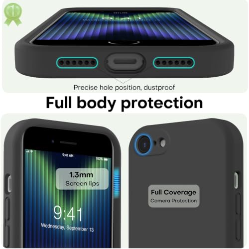 LOVE 3000 Designed for iPhone SE Case, iPhone 8/7 Case, Black - color: Black, size: iPhone SE/8/7 4.7inch