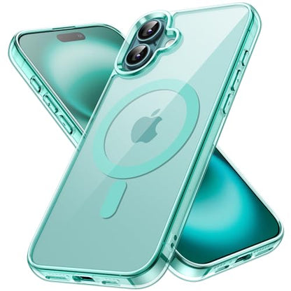 JETech Magnetic Case for iPhone 16 Plus 6.7-Inch Compatible with MagSafe, Shockproof Phone Bumper Cover, Anti-Scratch Clear Back (Teal) - color: Teal, size: iPhone 16 Plus