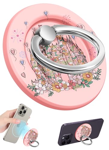 Lotadilo Magnetic Phone Ring Holder, Cute Phone Grip Stand, PK Castles - color: PK Castles