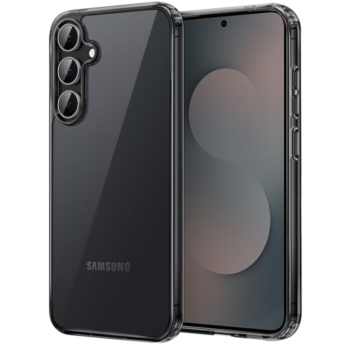 JETech Case for Samsung Galaxy S25 FE, Anti-Yellowing, Black | Shockproof Protection, Scratch Resistant Hard PC Back, Durable Transparent TPU Bumper - color: Black, size: Galaxy S25 FE