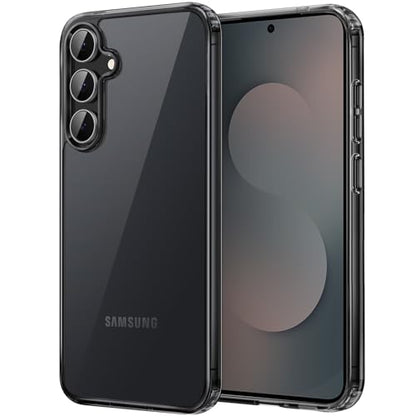 JETech Case for Samsung Galaxy S25 FE, Anti-Yellowing, Black | Shockproof Protection, Scratch Resistant Hard PC Back, Durable Transparent TPU Bumper - color: Black, size: Galaxy S25 FE