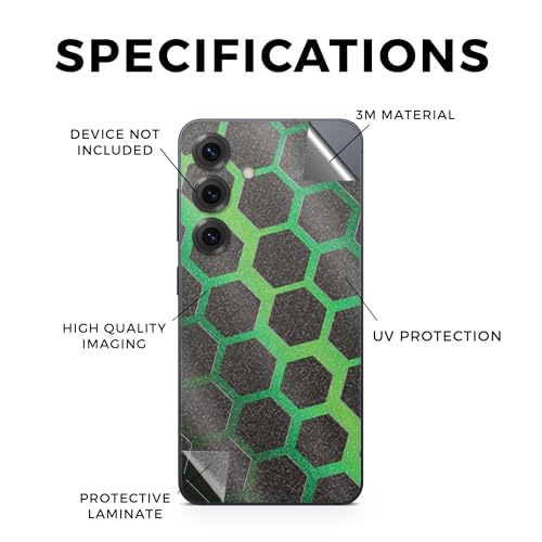 Glossy Glitter Phone Skin Compatible with Samsung Galaxy S25 - Green Hex - Premium 3M Vinyl Protective Wrap Decal Cover - Easy to Apply | Crafted in The USA by MightySkins - color: Green Hex, size: Galaxy S25 (Full Wrap), style: Glossy Glitter Finish