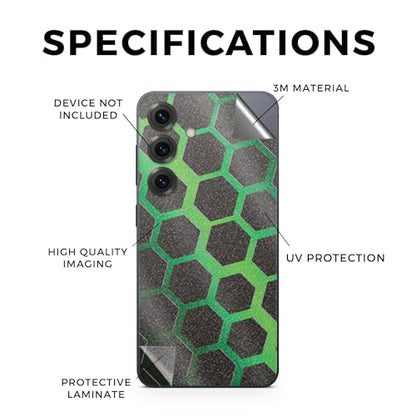 Glossy Glitter Phone Skin Compatible with Samsung Galaxy S25 - Green Hex - Premium 3M Vinyl Protective Wrap Decal Cover - Easy to Apply | Crafted in The USA by MightySkins - color: Green Hex, size: Galaxy S25 (Full Wrap), style: Glossy Glitter Finish