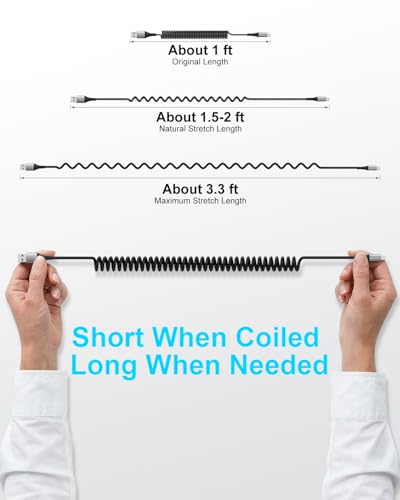 Coiled USB A to Lightning Cable for Car, 2 Pack iPhone Charger Cable 3FT - style: Coiled USB-A to Lightning