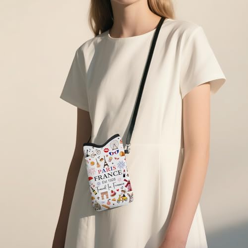 Cell Phone Sleeve Pouch with Adjustable Strap - Paris Gifts - color: Paris