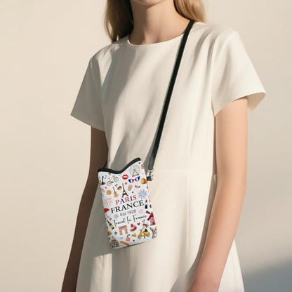 Cell Phone Sleeve Pouch with Adjustable Strap - Paris Gifts - color: Paris