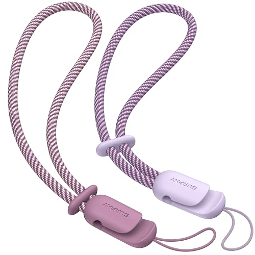 SURPHY 2 Pack Phone Lanyard, Phone Wrist Strap for Case, Camera Wrist Strap - color: Lilac & Lilac Purple
