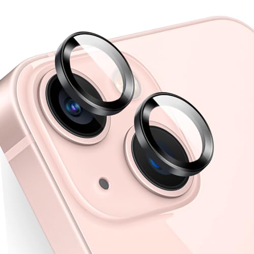 TENOC Camera Lens Protector for iPhone 15 & 15 Plus, Black