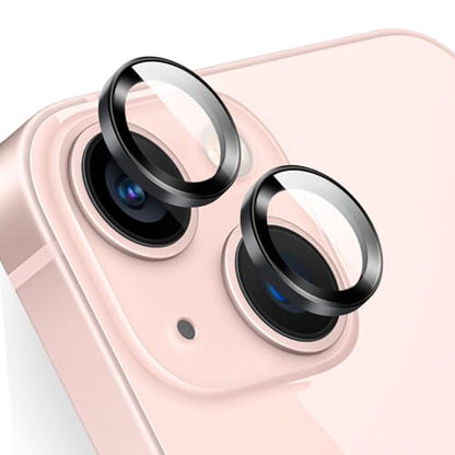 TENOC Camera Lens Protector for iPhone 15 & 15 Plus, Black