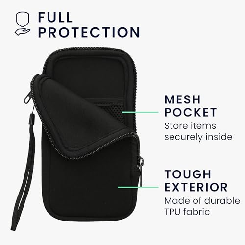 kwmobile Universal Phone Pouch Size XL - 6.7/6.8" - Neoprene Smartphone Pouch with Zip - Water-Repellent Mobile Phone Case - Sleeve in Black - color: black, size: XL - 6.7/6.8"