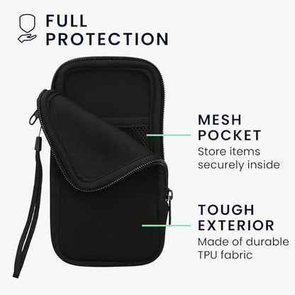 kwmobile Universal Phone Pouch Size XL - 6.7/6.8" - Neoprene Smartphone Pouch with Zip - Water-Repellent Mobile Phone Case - Sleeve in Black - color: black, size: XL - 6.7/6.8"