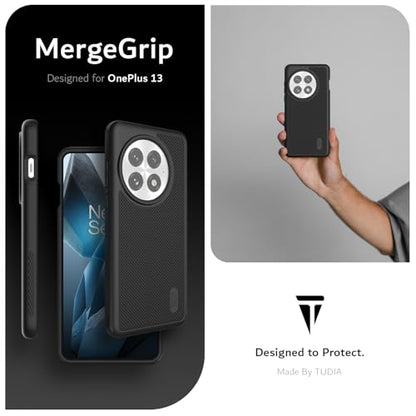 TUDIA MergeGrip for OnePlus 13 Case 5G (2025) - [Military Grade Drop Tested] Dual Layer Shockproof Slim Heavy Duty Tough Cover Phone Cases - Black - color: Black, size: Basic