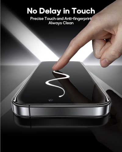 360° Privacy Screen Protector for iPhone 14/13 Pro/13,Full Coverage 9H+ Hardness Tempered Glass Easy Installation Anti Spy Private Bubble-Free