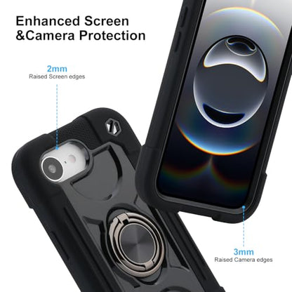 MARKILL Compatible with iPhone 17e/iPhone 16e Case with Stand, Military Grade Drop Protection Full Body Rugged Heavy Duty Case 3 in 1 Protective Durable Cover for iPhone 16e/17e Black - color: Black, size: iPhone 16e/iPhone 17e