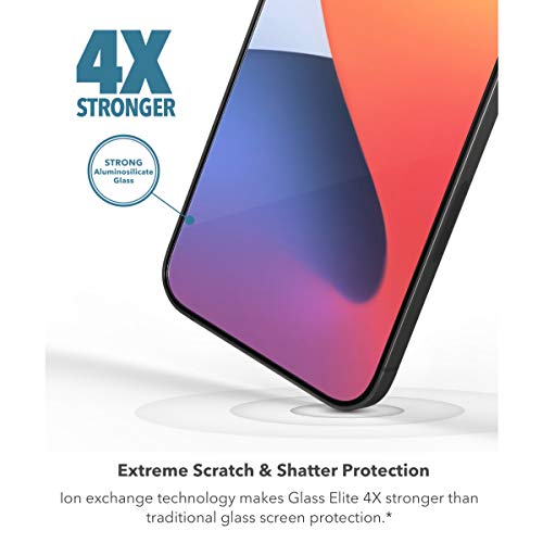 ZAGG Glass Elite VisionGuard+ Screen Protector - for iPhone 12 Pro Max - Impact Protection, Scratch Resistant, Fingerprint Resistant, Smudge Resistant, Oil Resistant, InvisibleShield, clear (200106675) - size: iPhone 12 Pro Max, style: Glass Elite VisionG