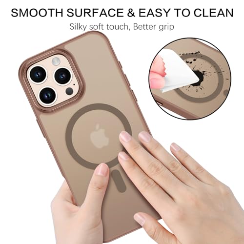 BENTOBEN Magnetic for iPhone 16 Pro Max Case,(Compatible with MagSafe) (Military Grade Drop Protection) Slim Translucent Matte Shockproof with Anti-Fingerprint Phone Case 6.9",Desert Titanium - color: Desert Titanium