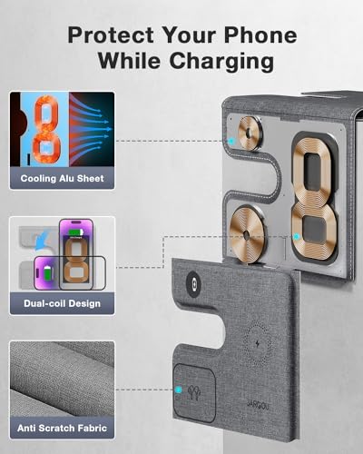 JARGOU Foldable 3 in 1 Charging Station for Apple - color: Grey