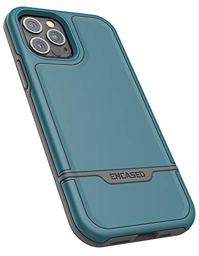 Encased Rebel Armor Belt Clip Holster Case Compatible with iPhone 12 Pro Max Shockproof Full Body Cover with Holder (Blue) - color: Blue, size: iPhone 12 Pro Max