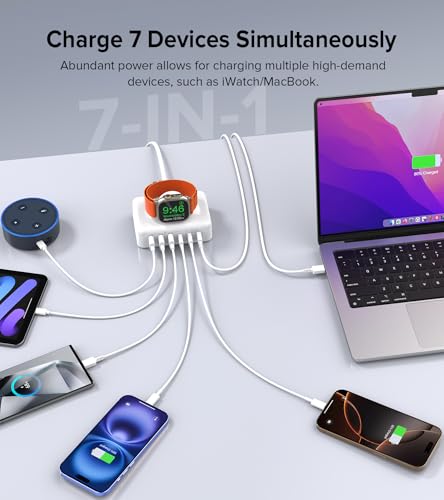 Charging Station for Apple Devices, 170W Max Charging Block for Apple Watch