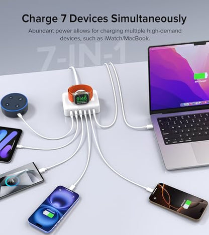 Charging Station for Apple Devices, 170W Max Charging Block for Apple Watch