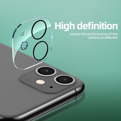 NEW'C 4 Pack, 2 Pack for iPhone 11 Screen Protector + 2 Pack Camera Lens Protector, Sensor Protection,Case Friendly Tempered Glass Film - size: 11 6.1 inches