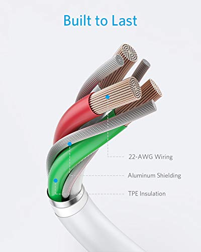 Anker Powerline II Lightning Cable, MFi-Certified (3-Pack, 3 ft, White) - color: White, size: 3 ft (Pack of 3)