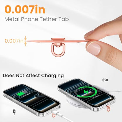 COCASES 360° Rotation Phone Tether Tab, Rose Gold, 3 Pack - color: Rose Gold*3