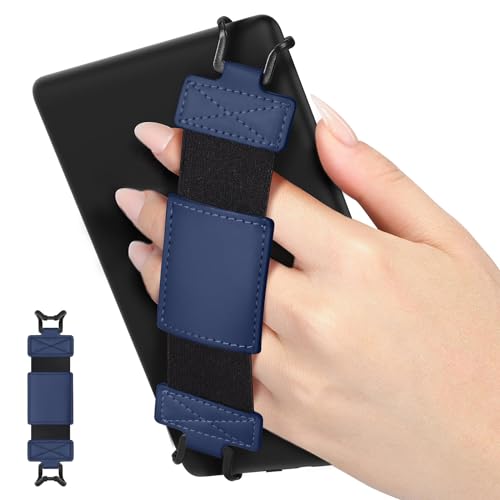 MoKo Soft Hand Strap for 6-8" Kindle eReaders Fire Tablet, Indigo - color: Indigo, style: Soft Pu Strap