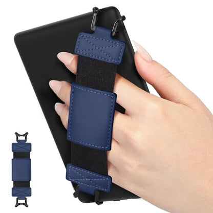 MoKo Soft Hand Strap for 6-8" Kindle eReaders Fire Tablet, Indigo - color: Indigo, style: Soft Pu Strap