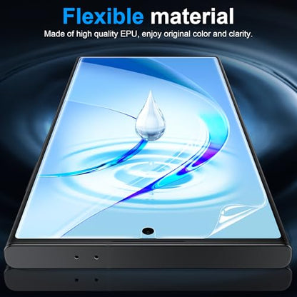 LYWHL 5 Pack for Samsung Galaxy S22 Ultra Screen Protector [Like Original Fingerprint Unlock], Real Invisible Self-Healing Protective Film [Not Glass], HD Clear, Case Friendly, Scratch-Resistant - size: 6.8 inch - Samsung Galaxy S22 Ultra