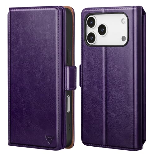 Compatible with iPhone 17 Pro Case Wallet with Card Holder [9 Card Slot] Women Men,RFID Blocking Luxury PU Leather Phone Case Flip Folio Protector Cover Credit Card Slot Kickstand,Purple - color: Purple, size: iPhone 17 Pro