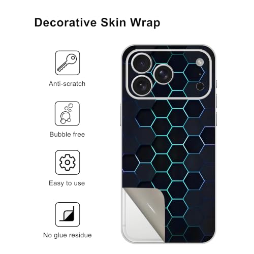 Skin Wrap Compatible with 13/14/15/16/17 Pro Max (Dark Blue, 17 Pro Max) - color: Dark Blue, size: 17 Pro Max