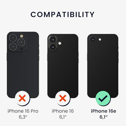 kwmobile Case Compatible with Apple iPhone 17e / iPhone 16e Case - Slim Protective TPU Silicone Phone Cover - Dark Slate - color: Dark Slate, size: iPhone 17e / iPhone 16e