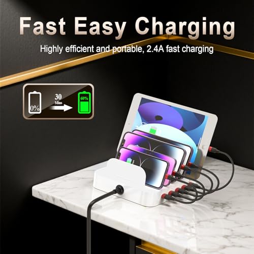 Vienceen Short USB A to Lightning Cable 3 Pack, 6 Inch iPhone Charging Cord [MFi Certified], Braided Lightning Cable 0.5ft for iPhone 14/13/12/11 Pro, Power Bank, Charging Station - size: 0.5FT