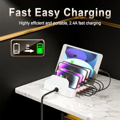 Vienceen Short USB A to Lightning Cable 3 Pack, 6 Inch iPhone Charging Cord [MFi Certified], Braided Lightning Cable 0.5ft for iPhone 14/13/12/11 Pro, Power Bank, Charging Station - size: 0.5FT