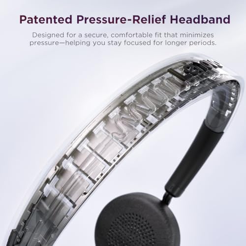 Lenovo Wireless VoIP Headset Teams Certified, Noise-Canceling Mic, Bluetooth 5.3 Multipoint, USB-A Receiver, 31-Hour Talk & 60-Hour Playback, Lightweight Over-Ear Design, Replaceable Earcups - style: Wireless - ENC (Teams)