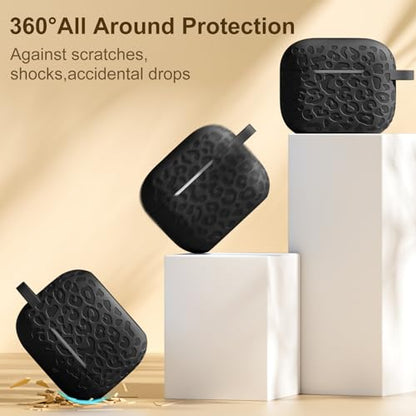 Leopard Engraved for AirPods 5 (2026) and AirPods 4 Case Cover (2024) - color: Black, size: Airpods 5 & 4 Case
