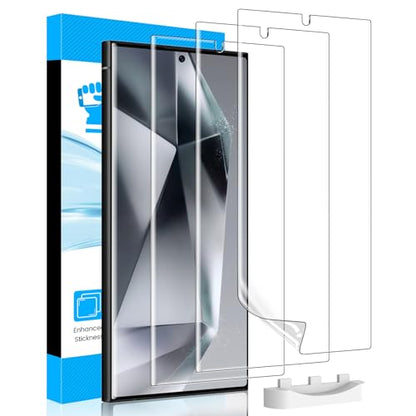 LYWHL 3 Pack Screen Protector for Samsung Galaxy S24 Ultra, Durable Flexible TPU Hydrogel Film, Full Edge Coverage Protection Anti-Scratch Shock-Resistant, Sensitive Touch & Fingerprint Unlock - size: 6.8 inch - Samsung Galaxy S24 Ultra