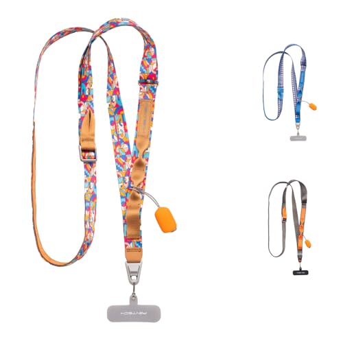 PGYTECH LinkGo Phone Strap, Quick Release Crossbody Lanyard & Lens Cloth - color: Webbing-modern Art