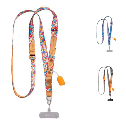 PGYTECH LinkGo Phone Strap, Quick Release Crossbody Lanyard & Lens Cloth - color: Webbing-modern Art