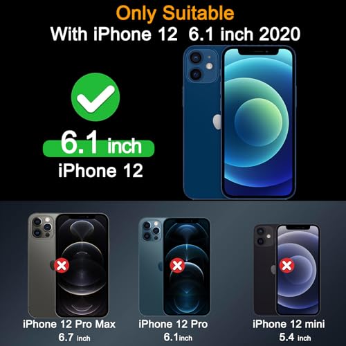 Milomdoi Screen Protector for Apple iPhone 12, Tempered Glass - size: iPhone 12 6.1 inch