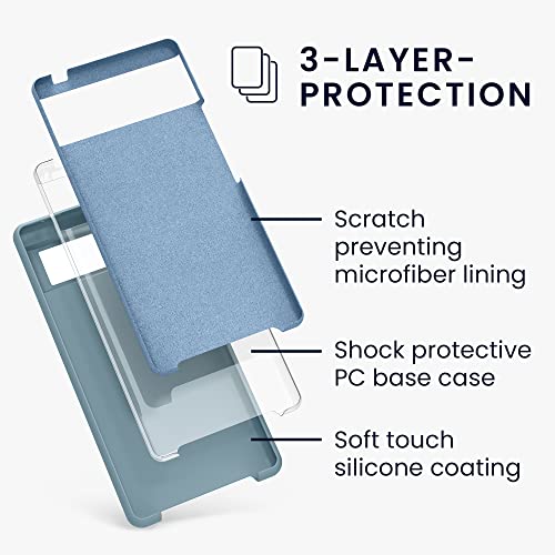 kwmobile Case Compatible with Google Pixel 6 Case - TPU Silicone Phone Cover with Soft Finish - Arctic Night - color: Arctic Night, size: Pixel 6