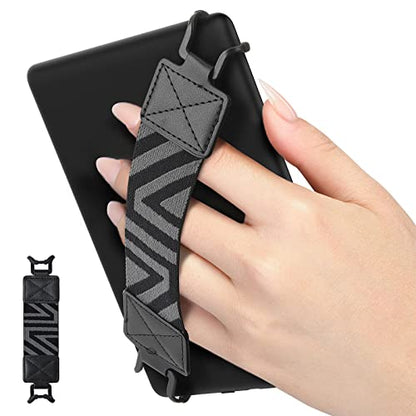 MoKo Security Hand-Strap for 6-8" Kindle eReaders Fire Tablets, Black - color: 1-black, style: Patterned Strap