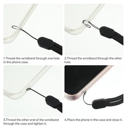 5 Pack Anti Theft Phone Wrist Strap with 5 Pcs TPU Tether Tabs, Cellphone Wrist Straps, Wrists Strap for Phones Case, Smartphones